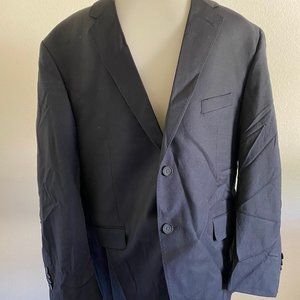 Mens Wool Blazer Houndstooth Suit Jacket Notch Lapel 2 Button